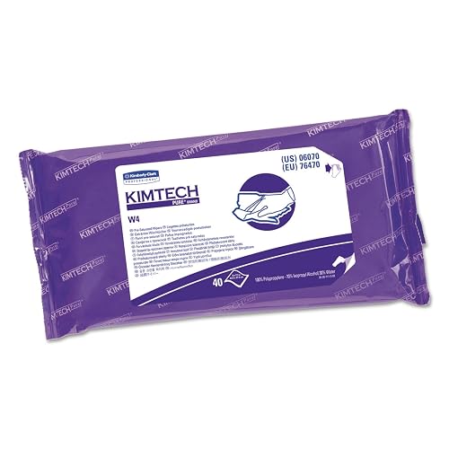 Kimtech 06070 W4 Presaturated Wipers Multifold 9 x 11 White 40/Pack 10/Carton