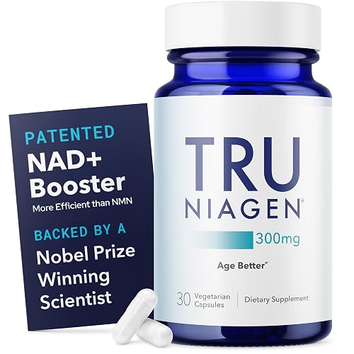 TRU NIAGEN NAD+ Supplement, Nicotinamide Riboside 300mg, 30 Daily Servings | Patented Niagen® NR helps your body make NAD+ and absorbs directly into cells, unlike NMN or liposomal supplements.