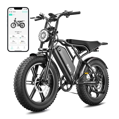 TST Electric Bike for Adults, 48V 15Ah Battery, 1500W Peak Motor, Fat Tire | Dual Suspension ,7-speed Gears, 3 Working Modes, Powerful, LCD Display, Suitable for Commuters and Beginner Cyclists