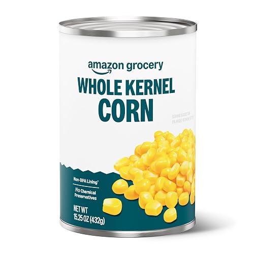 Amazon Grocery, Canned Whole Kernel Corn, 15.25 Oz