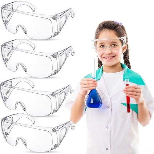 Congralala 10 Pack Kid Science Glasses - Lightweight Kids Lab Goggles,Clear Lens Eye Protection