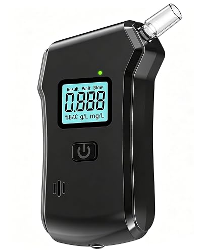 Breathalyzer, 2026 Upgraded Portable High-Accuracy Breathalyzers for Alcohol with LCD Digital Display, Personal Alcohol Breathalyzer Tester for Home, 5 Mouthpieces