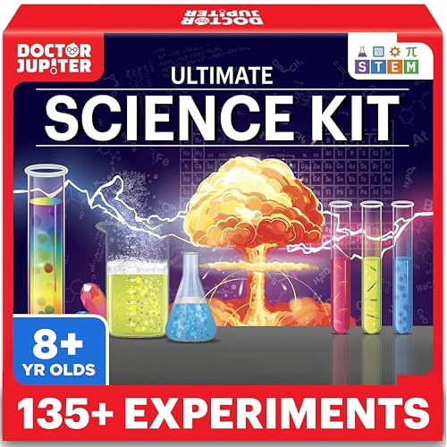 Doctor Jupiter Ultimate Science Experiments Kit for Kids Ages 8+ | Science Kits for Kids Ages 8-12, 135+ Experiments, Birthday Gift for Boys & Girls Ages 9,10,14, Learning & Educational Toy