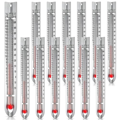 Tellegloww 36 Pcs V Shaped, Dual Scale Science Thermometers, Mercury Free Lab Thermometer for Student School Supplies, Classroom Teaching Tools for Kids, Adults