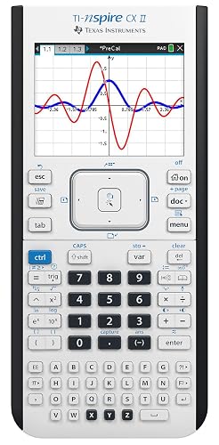 Texas Instruments TI-Nspire CX II Color Graphing Calculator with Student Software (PC/Mac) White 3.54 x 7.48