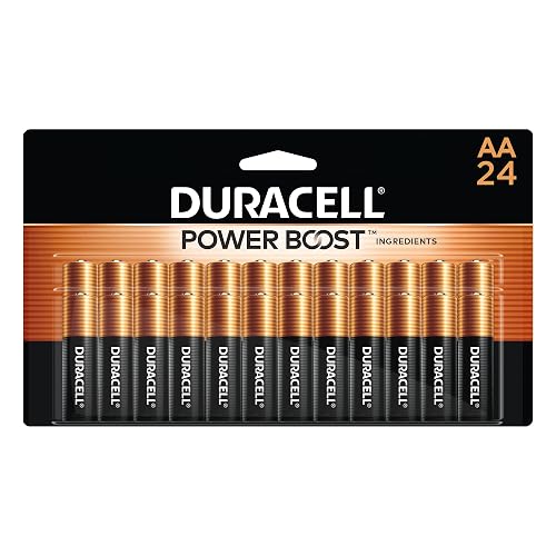 Duracell Coppertop AA Batteries, 24 Count, 12-Year Shelf Life, Long-lasting | Includes 24 AA alkaline batteries for toys, remotes and flashlights