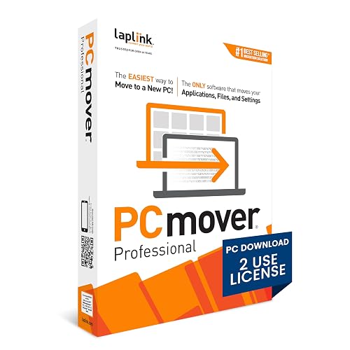 Laplink PCmover Professional | Instant Download | 2 Use | Moves Applications, Files, and Settings to Your New PC