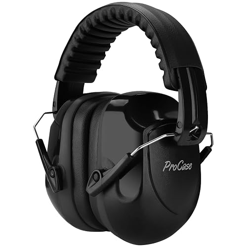 ProCase NRR 28dB Noise Reduction Ear Muffs, Foldable Adjustable Noise Cancelling Headphones