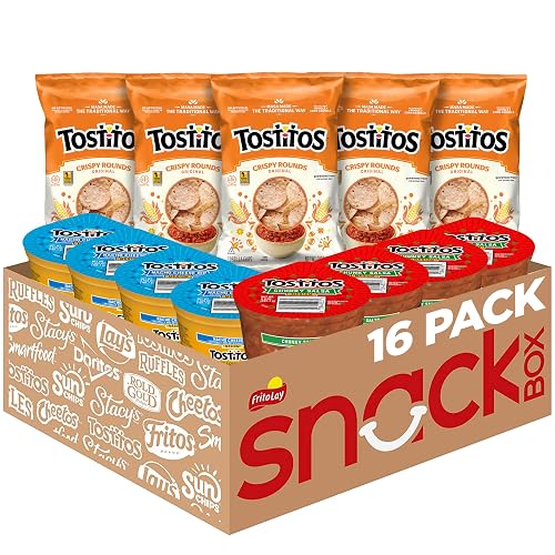 Tostitos Tortilla Chips Chip and Dip Pack, 3 Oz Crispy Rounds and 3.8 Oz Medium Dip, 1 Set