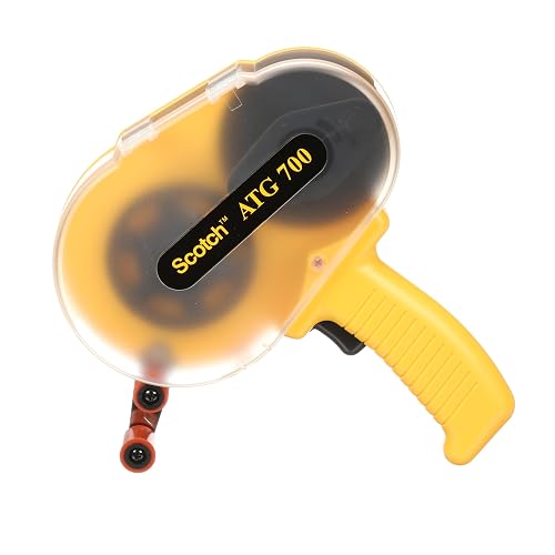 3M Scotch ATG 700 Adhesive Applicator, 1/2 in and 3/4 in wide rolls, Yellow | Yellow