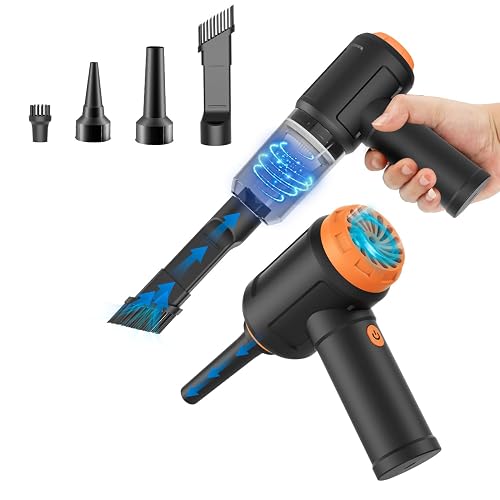Meudeen Air Duster - Computer Vacuum Cleaner - for Keyboard Cleaning - Cordless Canned Air - 110000RPM Powerful PC Cleaner(Air-01)