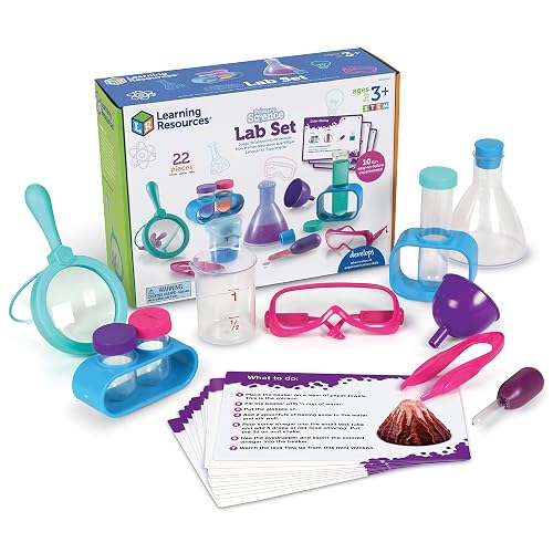 Learning Resources Primary Science Lab Set, Pink | Experimentation and Observation for Kids, STEM Projects, Science Kits, Pretend Play Scientists, Toddler Chemistry Toy