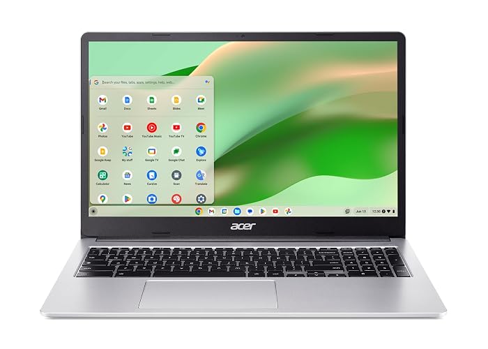 Acer Chromebook 315 Laptop, Celeron N4500, 15.6" Full HD IPS Display, 4GB LPDDR4X, 64GB eMMC, Wi-Fi 6, DTS Audio, USB Type-C, Chrome OS, CB315-4H-C8XU, Silver