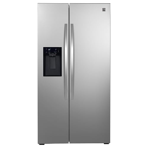 Kenmore 29 cu. ft. 36" Wide Side-by-Side Refrigerator - FPR Stainless Steel | Space Saving Ice & Water Dispenser, Accela Chill, Accela Freeze, Adjustable Glass Shelving, Fingerprint Resistant SS