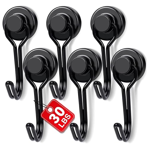 E BAVITE Magnetic Hooks, 30lbs+ Magnet Hook 2026 Cruise Essentials | Heavy Duty Strong Magnets Refrigerator Fridge Hanging for Classroom Beach Vacation Kitchen Grills Home