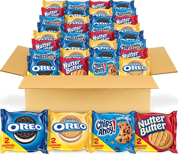 OREO Original, OREO Golden, CHIPS AHOY! & Nutter Butter Cookie Snacks Variety Pack, 56 Snack Packs (2 Cookies Per Pack) | Snack Packs, 2 Cookies Per Pack, Individually Wrapped