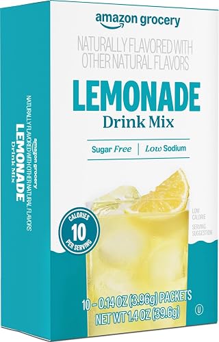 Amazon Grocery, Lemonade Drink Mix, 10 packets, 1.4 Oz