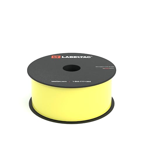 LabelTac LT4/LTPX Vinyl Labeling Supply (Hi-Vis Yellow, 1.5in x 150ft) | Print Long-Lasting Labels on Durable Water & Chemical Resistant Vinyl - Ideal for a Wide Range of Industrial Applications