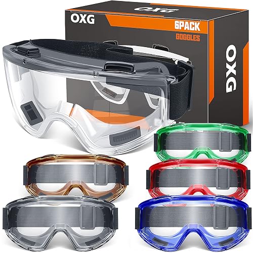 OXG Safety Goggles ANSI Z87.1 Glasses, Anti-Fog Protective Safety Glasses Lab Goggles Men Women Eye Protection Goggles