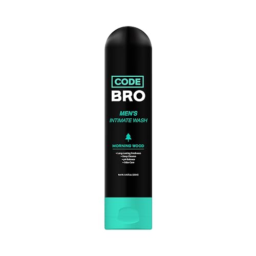 Code Bro Men's Intimate Wash Morning Wood - Shower Stuff for Men (250ml, 8.45 fl oz)
