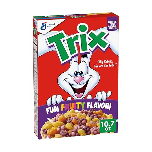 Trix Breakfast Cereal, 6 Fruity Shapes, 10.7 oz | Whole Grain, Good Source of Calcium, 12 Vitamins and Minerals, Natural Colors