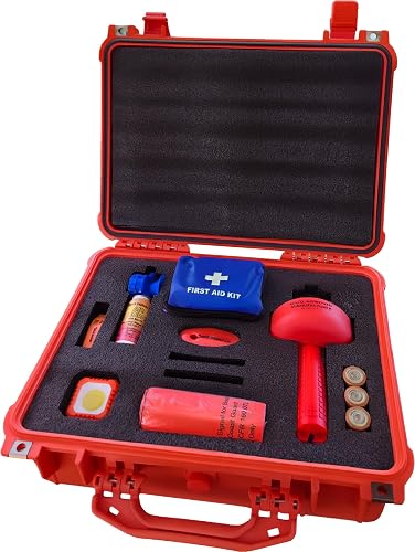Sirius Signal MK-1001 Boating Safety Hard Case Kit - USCG Approved | Emergency SOS Kit, Includes Electronic Boat Flare Replacement, Complete Visual, Audible, and First Aid System