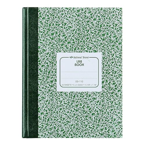 National Laboratory Notebook, 5 x 5 Quad Ruling, Flexible Cover, Sewn Binding, 10.125" x 7.875", 96 Sheets (53110)