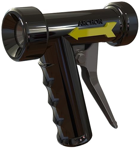 ARCHON Industries RTB16-BB Mini Back Trigger Water Spray Nozzle - Heavy Duty & Light Weight - Made With Bronze - Black - 1 Count