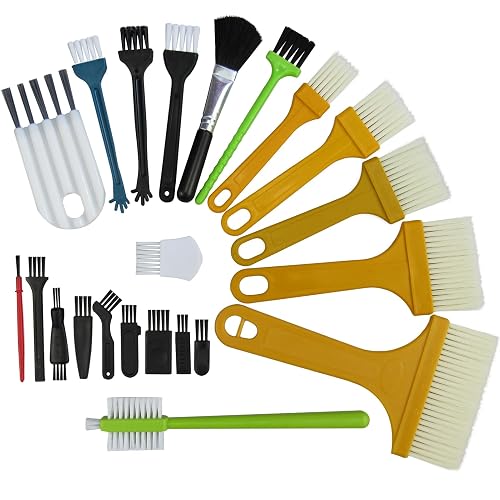 CRAFNEW 22Pcs Small Cleaning Brushes, Electronics Cleaning Brush Kit | Ideal for cleaning computer keyboards, laptops, sewing machines and other electronic devices