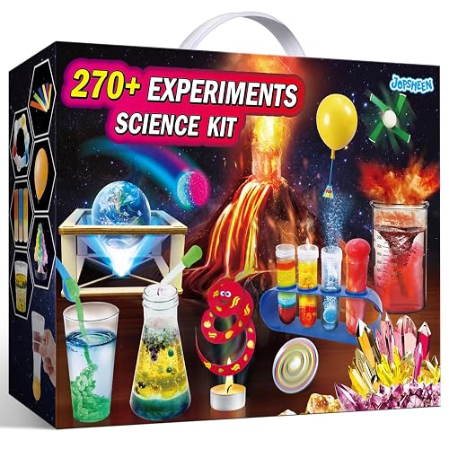JOPSHEEN 270+ Experiments Science Lab Kit for Kids Boys Girls | Birthday Gifts Toys, Chemistry Set, Volcano, Crystal, Magic, Physics S.T.E.M Educational Project