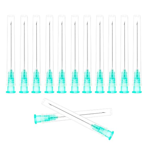 100 Pack 21 Gauge 1.5 Inch Sterile Disposable Lab Supplies, Scientific and Industrial Dispensing Needle Accessories