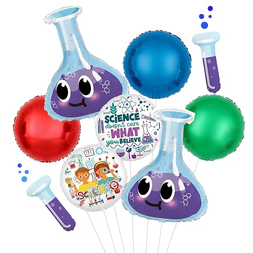Science Lab Balloons Inflatable Erlenmeyer Flask Tube Balloon Chemistry Learning Mad Scientist Themed Balloons Science Fair Classroom Decor for Boy Baby Shower Birthday Party Decorations Supplies
