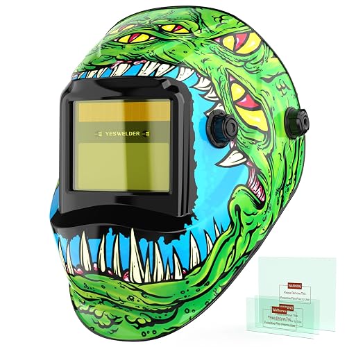 YESWELDER Auto Darkening Welding Helmet 1/1/1/1 True Color, LYG-L600A | 2 arc sensors, 1/30000s response, blue light blocking lens, shade 3.5/9-13 for TIG MIG ARC and GRIND, ANSI Z87.1 certified