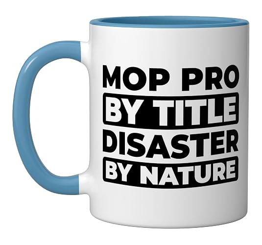 Cleaner - Sanitation Janitorial Housekeeping Cleaner Ceramic Mug, Blue/White