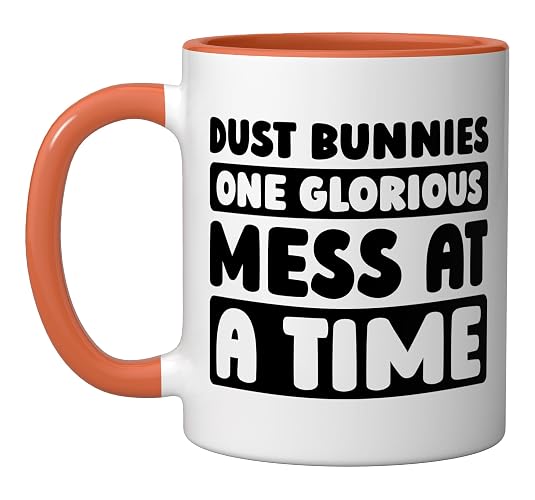 Cleaner Housekeeping - Sanitation Janitorial Cleaner Ceramic Mug, Orange/White