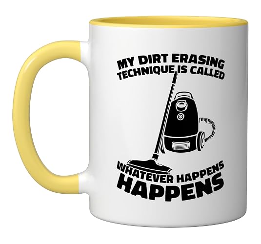 Cleaner Sanitation - Housekeeping Janitorial Cleaner Ceramic Mug, Yellow/White