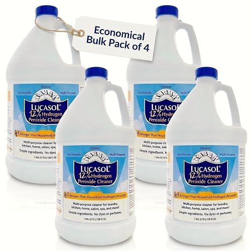 Lucasol Food Grade Hydrogen Peroxide 12% Bulk Bleach Alternative | Multi-Gallon Value Pack Bulk Supply Janitorial Facility Maintenance Cleaning Services