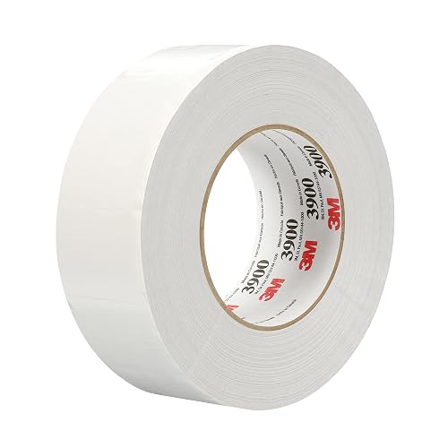 3M Multi-Purpose Duct Tape 3900, White Color, General Purpose, Rubber Adhesive, Water Resistant, 48 mm x 54.8 m, 7.6 mil, 1 Roll