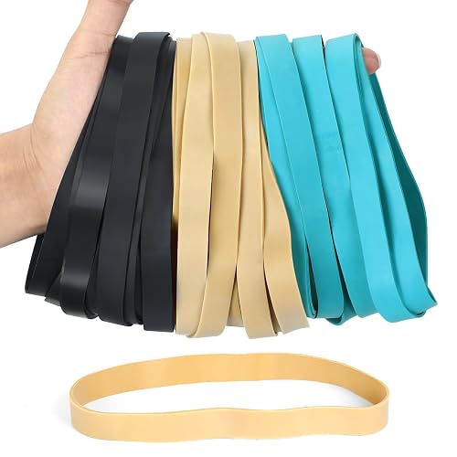 Nliyeisu 36Pcs Large Rubber Bands Heavy Duty, Size#107, Thick | Extra Wide Big Rubber Bands for Office Supplies, Industrial & Power Wheels Traction, Reusable Ranger Bands