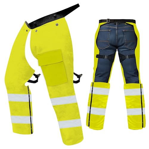 FORESTER Protective Trimmer Safety Chaps, Orange, Large (One Size Fits Most) *Not for Use with Chainsaws*
