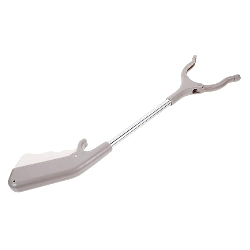 Mikinona 60cm Heavy Duty Stainless Steel Garbage Grabber with Plastic Clip, Outdoor Trash Picker Tool for Waste Collection, One-piece Trash Clamp for Sanitation and Janitorial Use