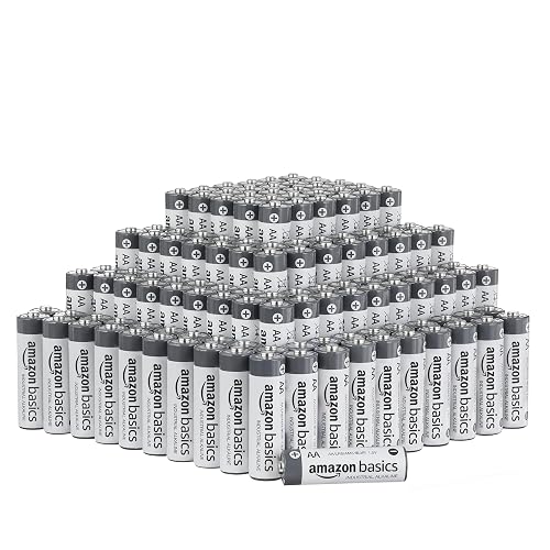 Amazon Basics 200-Pack AA Industrial Alkaline Batteries, 1.5 Volt, 5-Year Storage Shelf Life, Long-Lasting Power