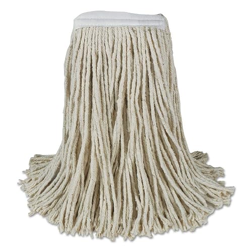 Boardwalk BWKCM20032 Mop Head, Cotton, Cut-End, White, 4-Ply, 32oz (Case of 12)