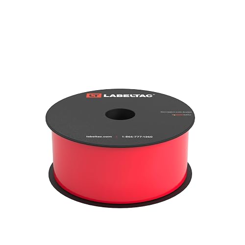 LabelTac Indoor/Outdoor Vinyl Label Supply, Industrial Label Tape for LabelTac 4 & Pro X Printers, Durable Warehouse and Rack Label Material - Red, 2in x 150ft