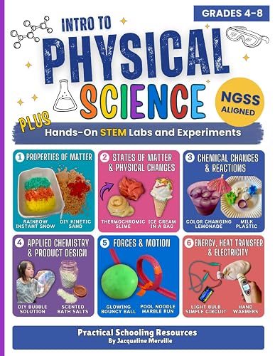 Physical Science Workbook for Grades 4–8: Hands-On STEM Labs & Experiments | Complete Unit with Reading Passages, Worksheets, Engineering Challenges & NGSS-Aligned Activities