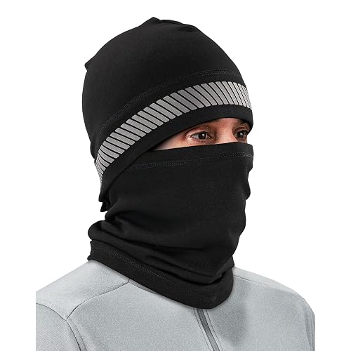 Ergodyne N-Ferno 6831 3-in-1 Reflective Balaclava Face Mask, Wear as Hat, Neck Gaiter or Full Face Ski Mask, 360 Reflective Accents