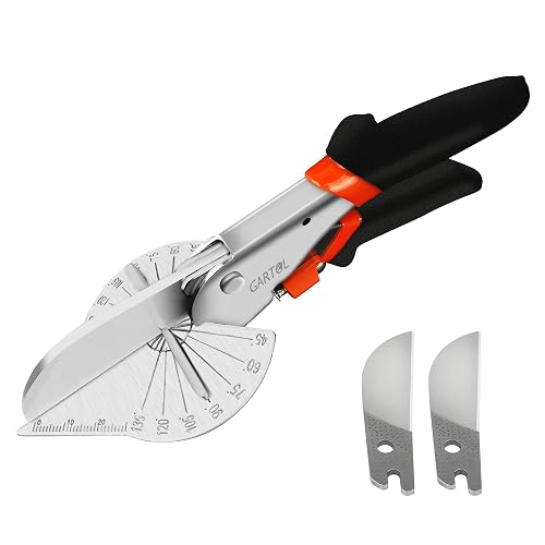 GARTOL 45-135° Adjustable Miter Shears, Quarter Round Cutter for PVC & Trim | A portable, dust-free alternative to bulky saws. Delivers instant, precise angle cuts to save time and skip the guesswork