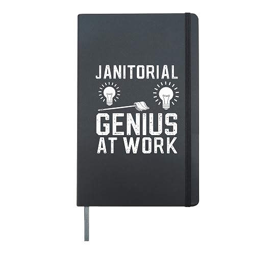 School Custodian School Staff Janitor School Sanitation Hardcover Journal, Black