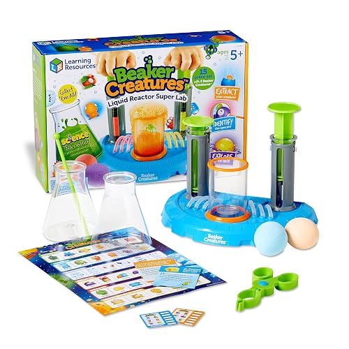 Learning Resources Beaker Creatures Liquid Reactor Super Lab | STEM Toys, Classroom Must Haves, Science Activities, Physics and Chemistry Set, Homeschool Supplies