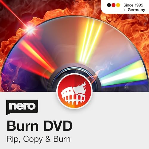 Nero Burning ROM 2026 – Pro CD DVD Burning Software for Music and Data | Burn Copy Rip and Archive Your Files | Secure Disc Burner with Encryption | Lifetime License for 1 PC | Windows 11/10/8/7